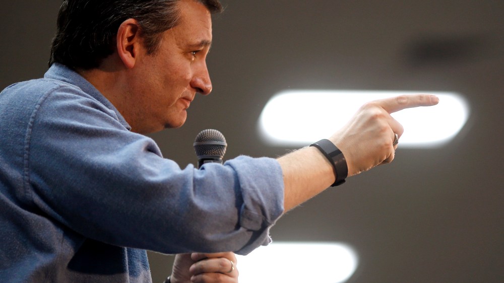Republican presidential candidate, Sen. Ted Cruz, R-Texas, speaks during a campaign event at Western Iowa Tech Community College in Sioux City, Iowa on Jan. 30, 2016. (Photo by Patrick Semansky/AP)