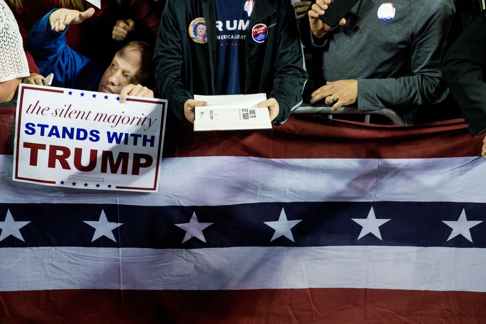 The audience await handshakes and signatures at a rally for Republican presidential candidate Donald Trump at Valdosta State University in Valdosta, Ga., Feb. 29, 2016. (Photo by Andrew Harnik/AP)