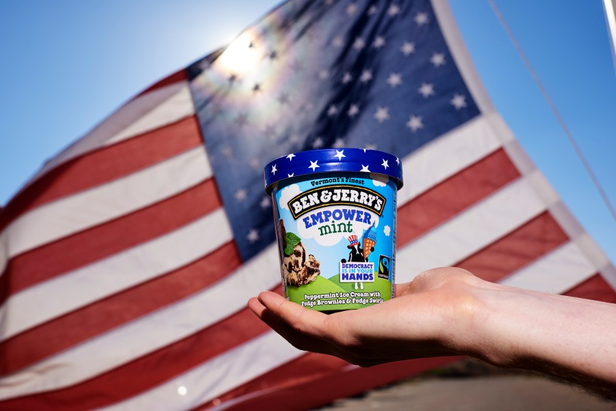 A patriotic, empowered tub of mint ice cream. (Photo by Ben & Jerry's)
