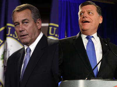 House Speaker John Boehner, R-Ohio, criticized Rep. Tom Cole, R-Okla., for siding with President Obama to vote to extend tax cuts for households making less than $250,000. (Photo: Reuters/Yuri Gripas; AP Photo).