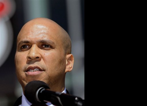 Newark Mayor Cory Booker earlier this year. (Photo by Julio Cortez/AP)