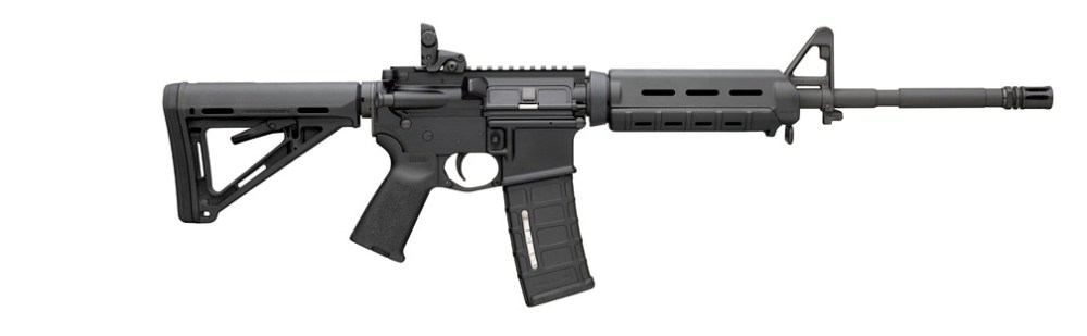 Internet picture of a Bushmaster .223 caliber Remington automatic weapon, similar to the one found with a 30 round magazine in Sandy Hook Elementary School killer Adam Lanza's car at the school in Newtown, Connecticut. (Rex Features via AP Images)