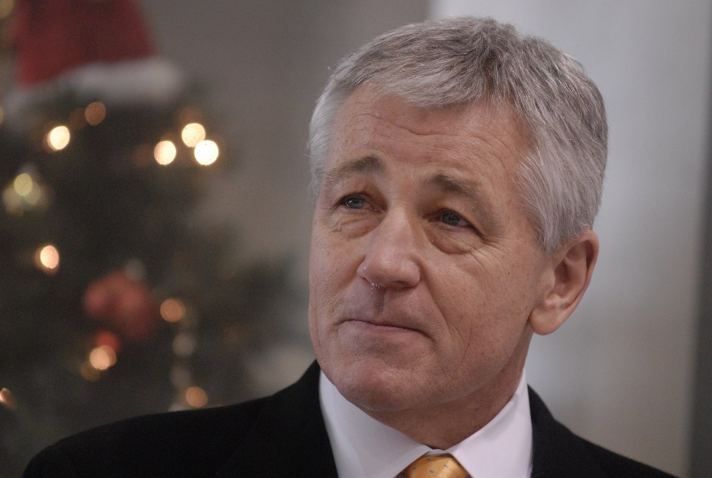 Former. Sen. Chuck Hagel, R-Nebraska, could face a bumpy nomination fight.(AP Photo/Dave Weaver)