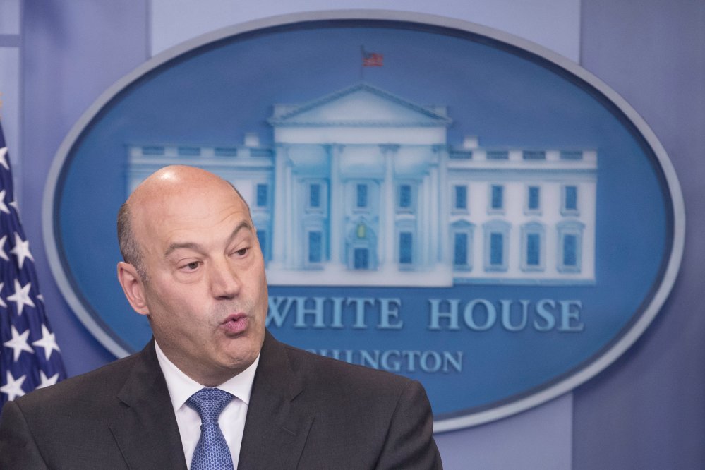 Image: White House news conference with US Treasury Secretary Steven Mnuchin and National Economic Director Gary Cohn