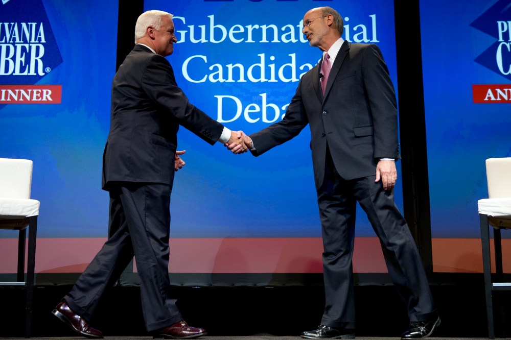 Tom Corbett, Tom Wolf