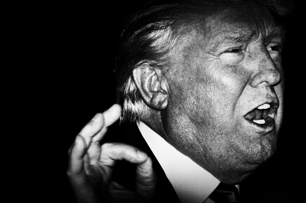 Republican presidential candidate Donald Trump speaks at his New York primary victory rally at Trump Tower, New York, N.Y., April 19, 2016. (Photo by Mark Peterson/Redux for MSNBC)