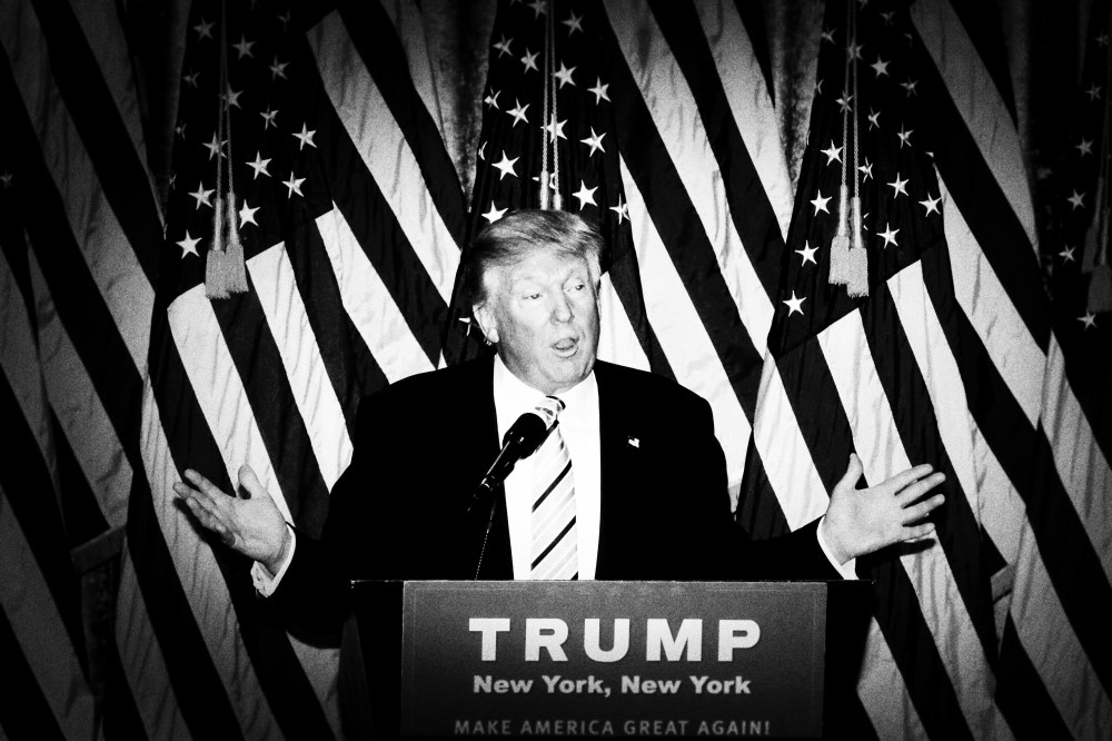 Donald Trump holds a press conference with his VP Choice, Gov. Mike Pence, July 16, 2016. (Photo by Mark Peterson/Redux for MSNBC)