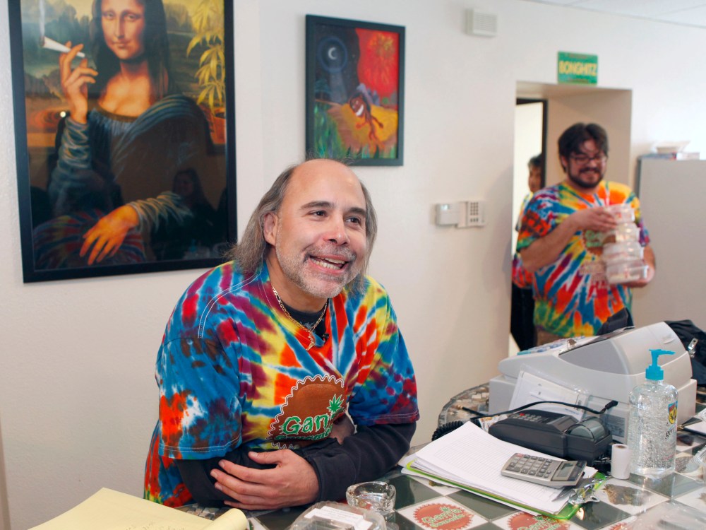FILE PHOTO: In this file photo from 2009, Steve Horowitz the owner of "Ganja Gourmet" talks about his new business in  Denver on Wednesday, Dec. 9, 2009. The new pot shop is luring patients with promises of high-end food packing a dose of medical...