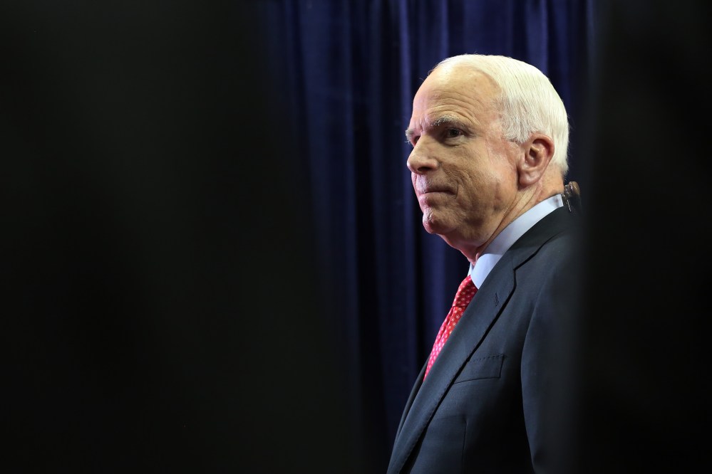 U.S. Sen. John McCain (R-AZ) attends the third day of the Republican National Convention at the Tampa Bay Times Forum on Aug.. 29, 2012 in Tampa, Fla. (Photo by Spencer Platt/Getty)