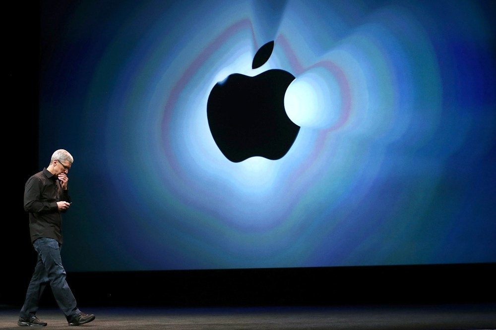 Apple CEO Tim Cook speaks during an Apple special event at the Yerba Buena Center for the Arts on Sept. 12, 2012 in San Francisco, Calif. (Photo by Justin Sullivan/Getty)