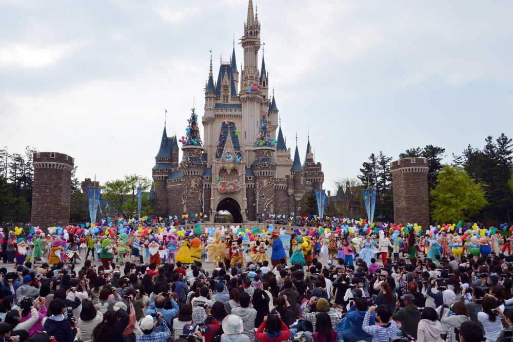 Disney theme park in Urayasu, suburban Tokyo on April 15, 2013. (Photo by Yoshikazu Tsuno/AFP/Getty)