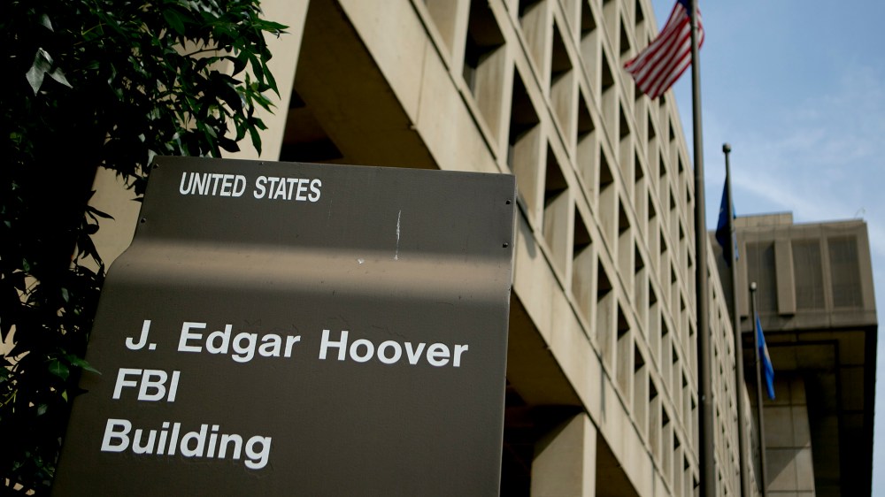 The J. Edgar Hoover Federal Bureau of Investigation (FBI) building stands in Washington, D.C., Aug. 8, 2013. (Photo by Andrew Harrer/Bloomberg/Getty)