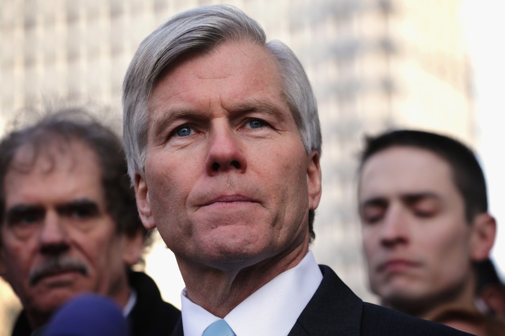 Former Virginia Governor Robert McDonnell pauses as he speaks to the media outside U.S. District Court for the Eastern District of Virginia after his sentencing was announced on Jan. 6, 2015, in Richmond, Va. (Photo by Alex Wong/Getty)