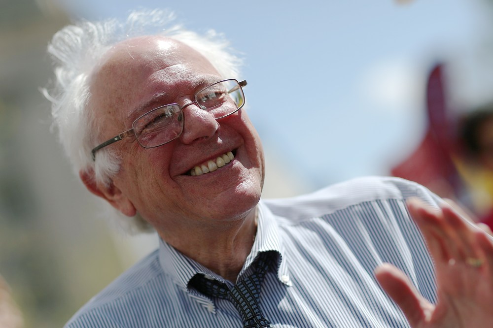 U.S. Sen. Bernie Sanders (I-VT) is known to occasionally participate in protests and pickets lines. Here, he marches with the Campaign for America's Future on April 20, 2015 in Washington, DC. (Photo by Win McNamee/Getty)