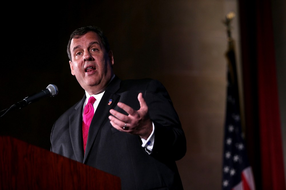 New Jersey Gov. Chris Christie gives remarks during the Latino Coalition's 20th anniversary luncheon June 10, 2015 at the U.S. Chamber of Commerce in Washington, DC. (Photo by Alex Wong/Getty)