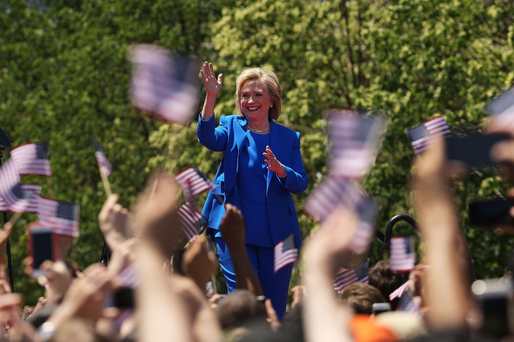 Hillary Clinton Holds Campaign Kick-Off Rally In NYC (Photo by Spencer Platt/Getty).