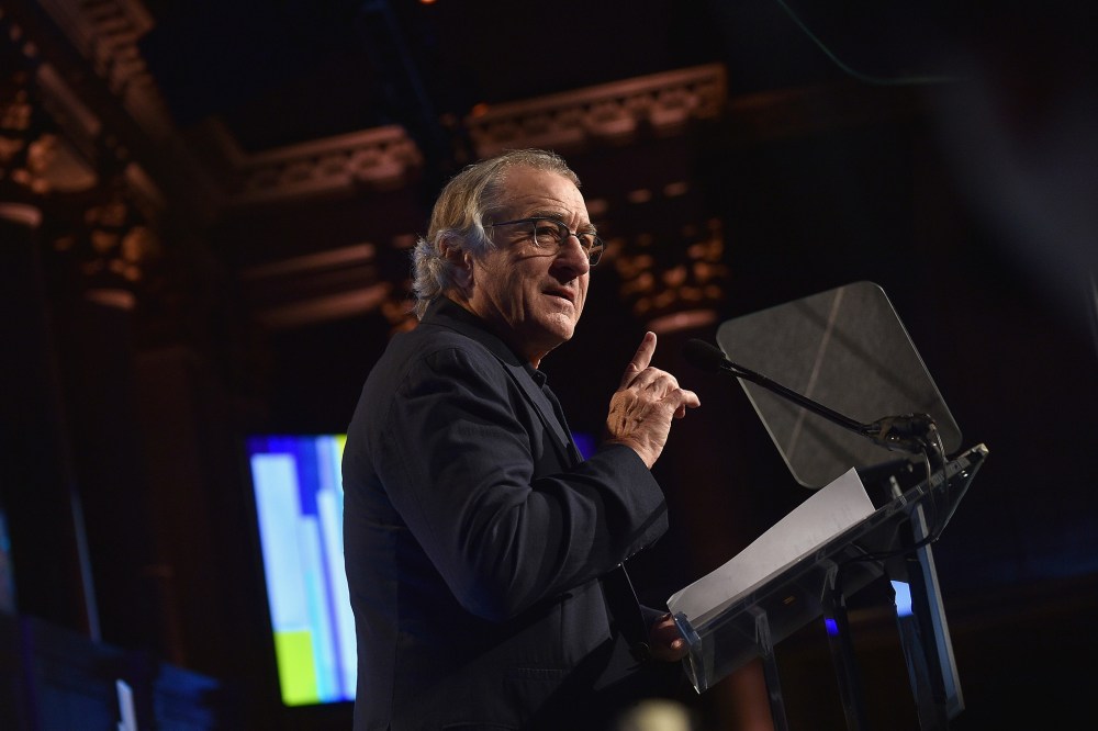 Robert De Niro speaks onstage during an event on Nov. 30, 2015 in New York, N.Y. (Photo by Larry Busacca/Getty for IFP)