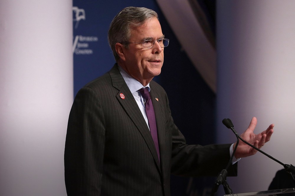 Republican presidential candidate and former Florida Governor Jeb Bush addresses the RJC, Dec. 3, 2015 in Washington, DC. (Photo by Alex Wong/Getty)
