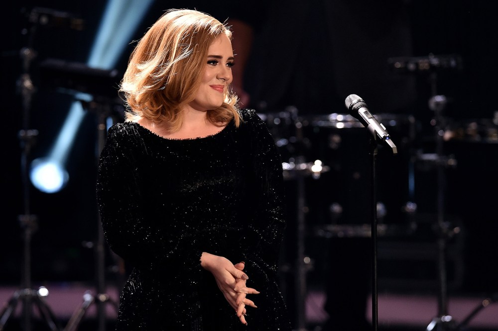 Adele attends an event on Dec. 6, 2015 in Cologne, Germany. (Photo by Sascha Steinbach/Getty)