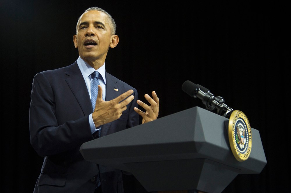 President Barack Obama speaks at the Young Southeast Asian Leaders Initiative town hall event in Ho Chi Minh City on May 25, 2016. (Photo by Jim Watson/AFP/Getty)