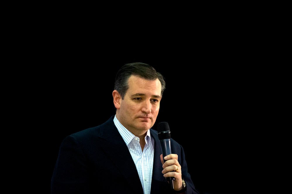 Republican presidential candidate, Sen. Ted Cruz, R-Texas, speaks during a rally, Feb. 22, 2016, in Las Vegas, Nev. (Photo by Jae C. Hong/AP)