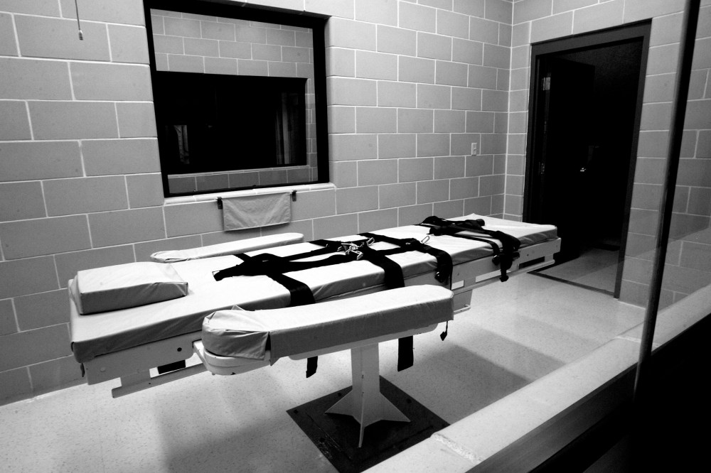 The lethal injection chamber at Eyman Prison in Phoenix, Ariz.