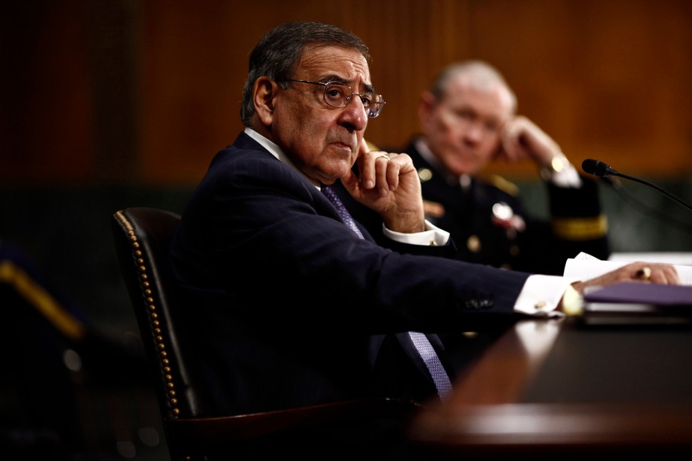Leon Panetta testifies before the Senate Armed Services Committee in Capitol Hill in Washington, March 7, 2012.