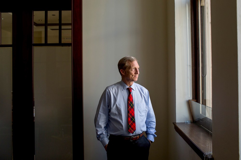 Tom Steyer, a hedge fund billionaire and founder of NextGen Climate Action at the interest group's offices in San Francisco.
