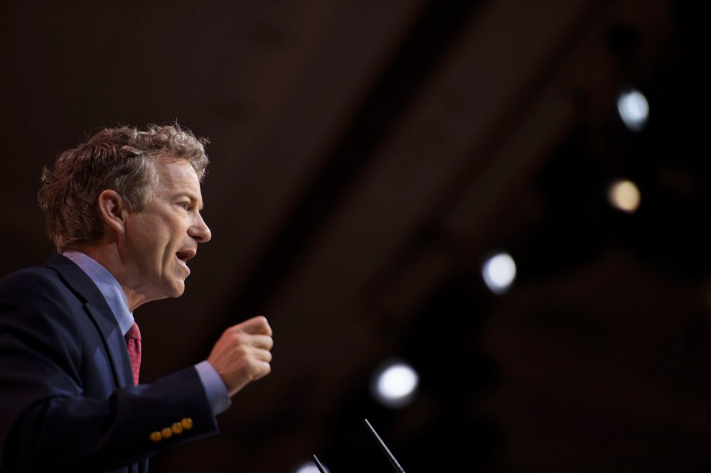 Senator Rand Paul (R-KY) delivers remarks during the 41st Annual Conservative Political Action Conference (CPAC) on March 7, 2014.