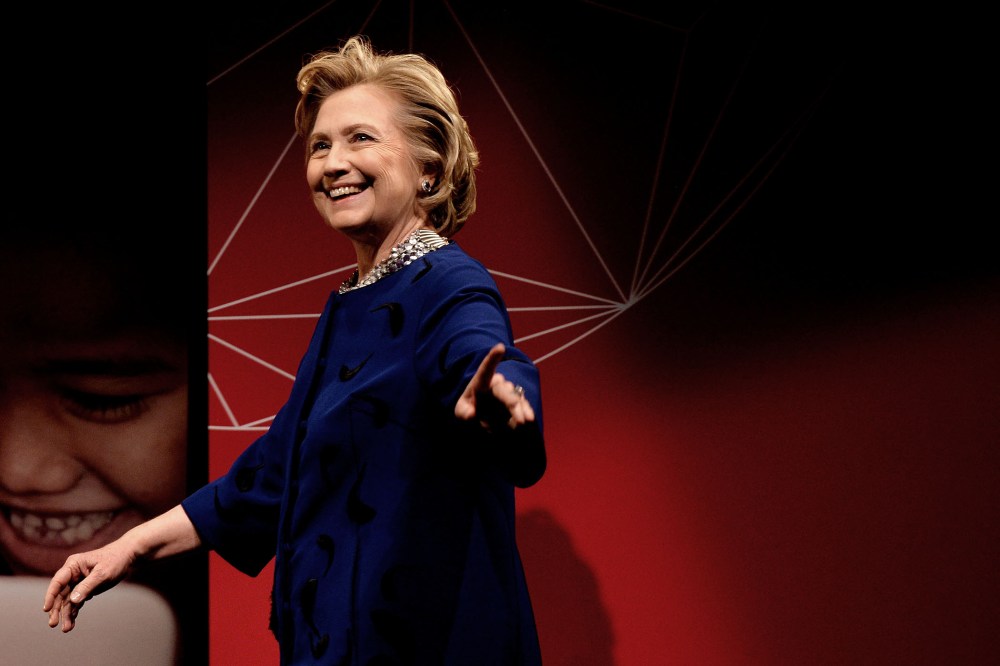 Hillary Clinton, former US Secretary of State, arrives for an event in New York City, New York, USA, April 3,2014.