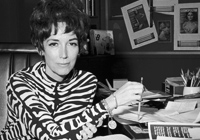 Circa 1965, American writer and magazine editor Helen Gurley Brown in her office at Cosmopolitan magazine, 1960s.