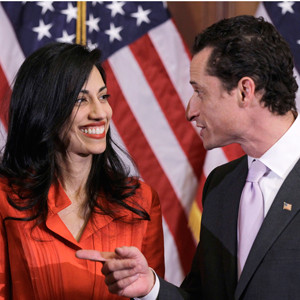 Rep. Anthony Weiner and his wife, Huma Abedin (file)