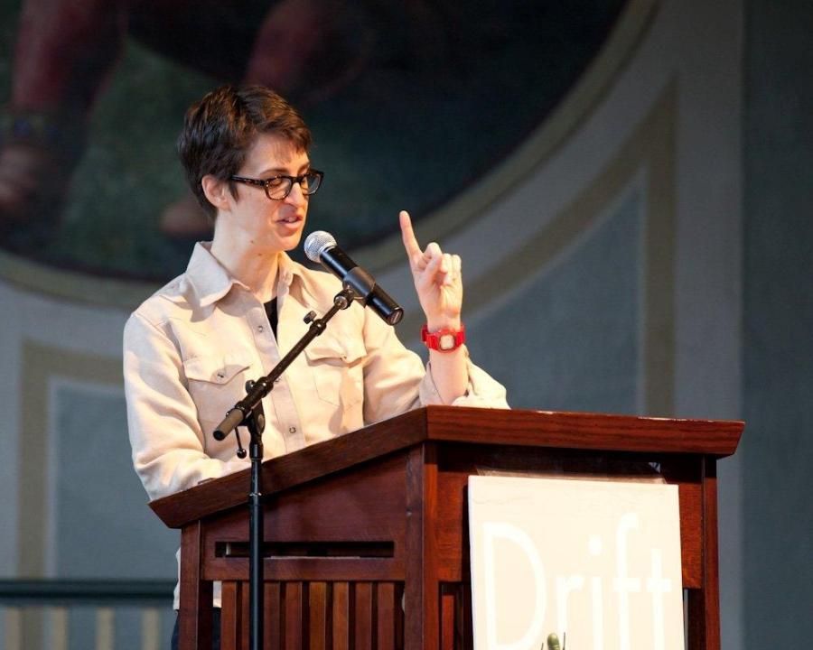 Rachel speaks at the Powell's book event at the McMenamin's Crystal Ballroom in Portland, OR.
