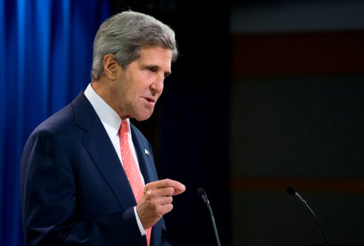 Senate Foreign Relations Committee Chairman Sen. John Kerry, D-Mass. walks to the Senate floor on Capitol Hill in Washington, Tuesday, Dec. 4, 2012. (AP Photo/J. Scott Applewhite)