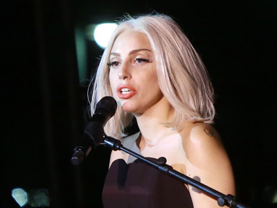Lady Gaga attends The Rally during NYC Pride 2013 on June 28, 2013 in New York City. (Photo by Robin Marchant/Getty Images)
