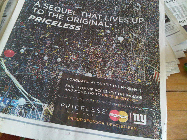 New York City throws parade for Giants in a hurry. Iraq vets still waiting