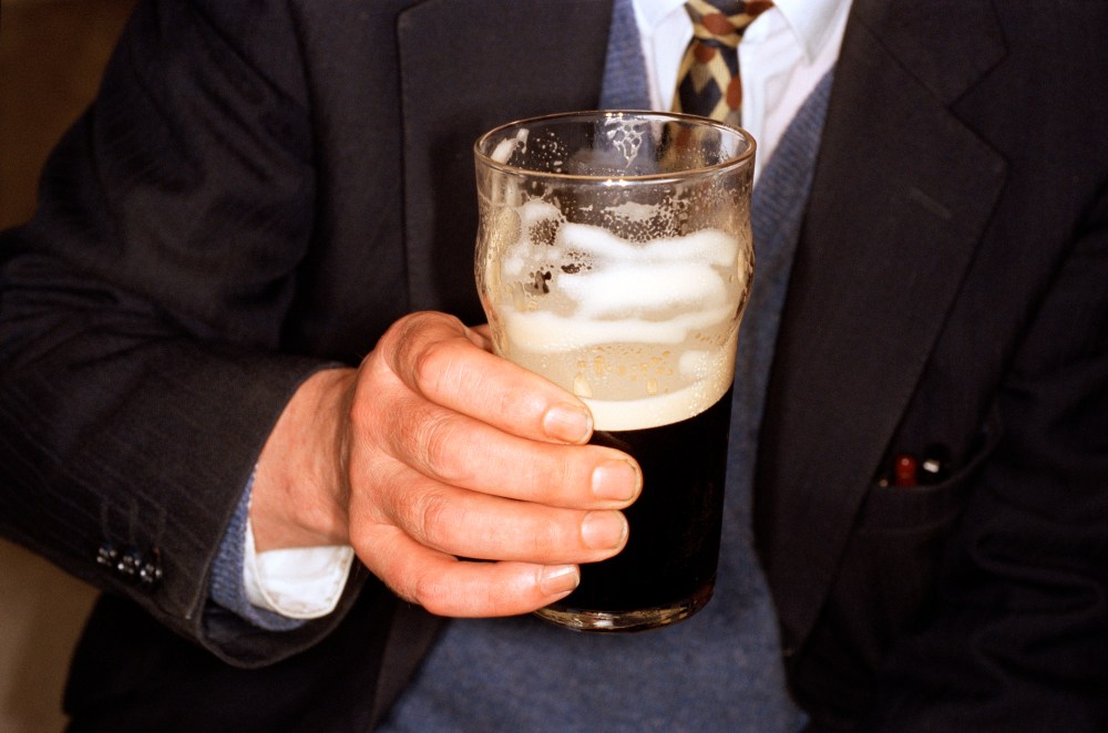 Dark beer in Ireland.