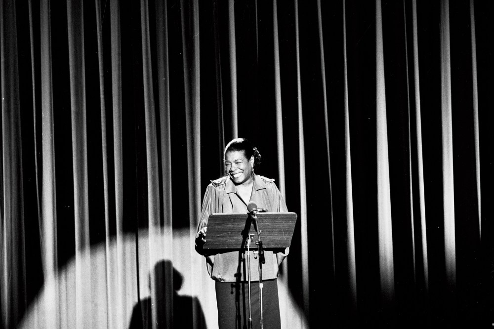 American author and poet Maya Angelou reciting in London in the late 1980's.