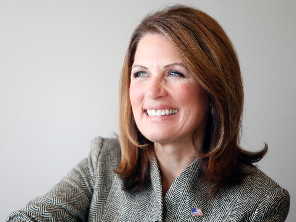 Minnesota congresswoman Michele Bachmann attends a medical device roundtable event at Rasmussen College, Tuesday, Oct. 16, 2012, in Blaine, Minn. (AP Photo/Stacy Bengs)