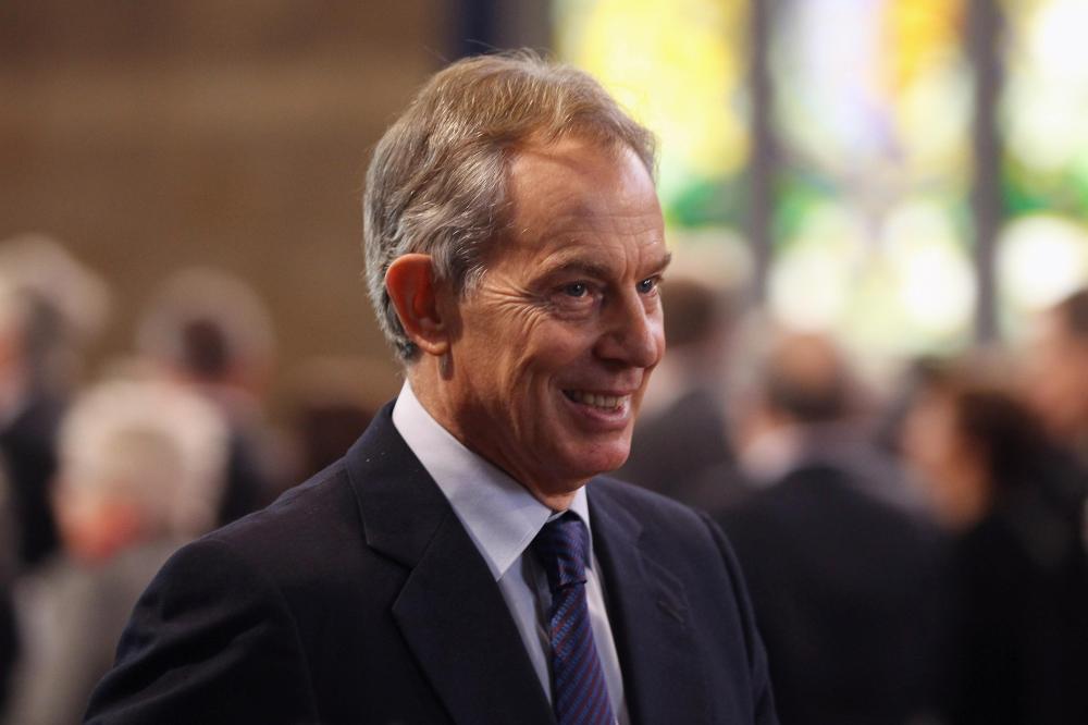 Royal visit to the Houses of Parliament. Former British Prime Minister Tony Blair leaves after Queen Elizabeth II addressed both Houses of Parliament as part of her visit to mark her Diamond Jubilee year. Picture date: Tuesday March 20, 2012.