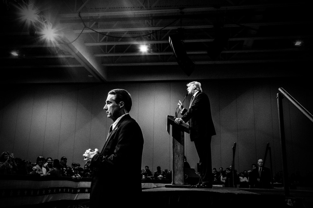 Republican presidential candidate Donald Trump speaks during a rally in North Charleston, S.C., on Feb. 19, 2016. (Photo by Mark Peterson/Redux for MSNBC)