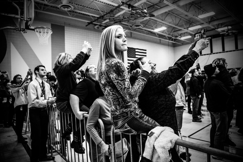 Donald Trump holds a town hall in Council Bluffs, Ia., Jan. 31, 2016. (Photo by Mark Peterson/Redux for MSNBC)