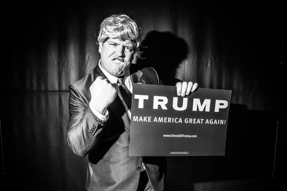 Donald Trump supporters join him for a rally in Radford, Va., Feb. 29, 2016. (Photo by Mark Peterson/Redux for MSNBC)