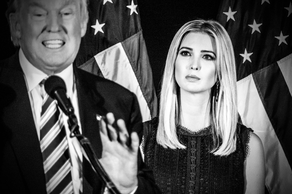 Ivanka and Donald Trump in Aston, Pa. where they outlined Trump's proposal on childcare on Sept. 13, 2016. (Photo by Mark Peterson/Redux for MSNBC)