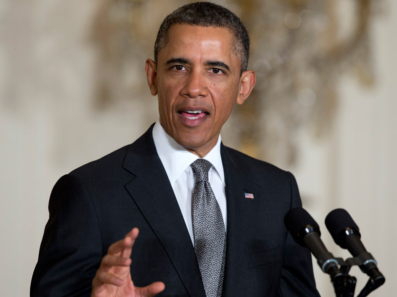 President Obama in the East Room of the White House in Washington, D.C. on March 4, 2013. (Photo by Carolyn Kaster/AP)