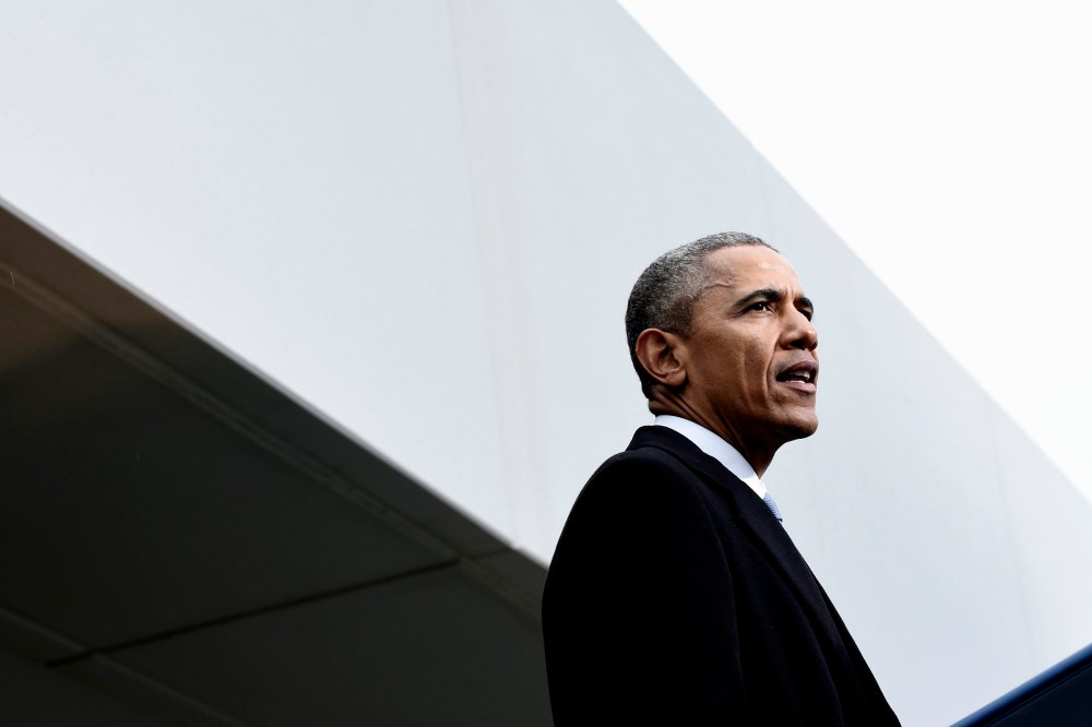 President Barack Obama speaks at the dedication of the Edward M. Kennedy Institute for the United States Senate on March 30, 2015, in Boston. (Photo by Susan Walsh/AP)