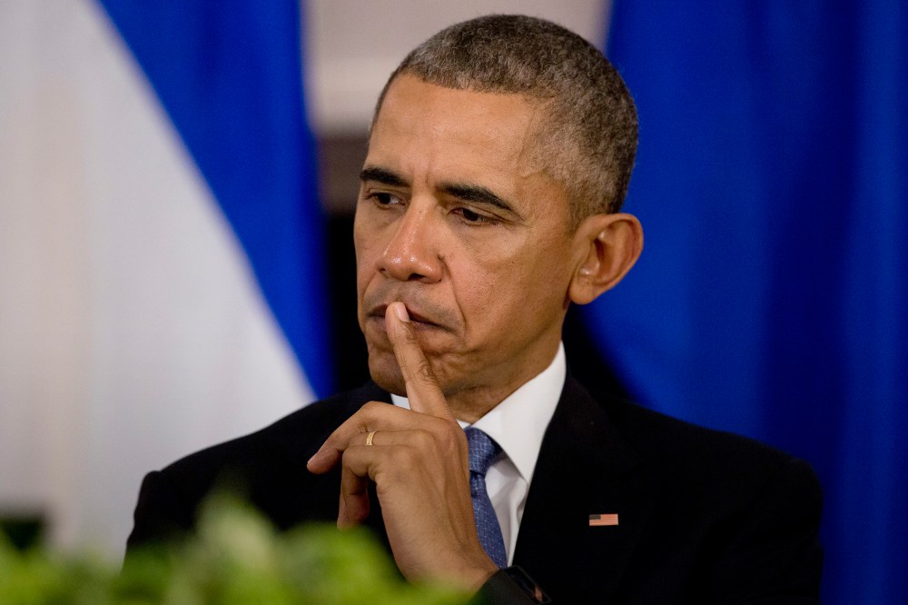 President Barack Obama considers a question in the White House in Washington, May 13, 2016. (Photo by Carolyn Kaster/AP)