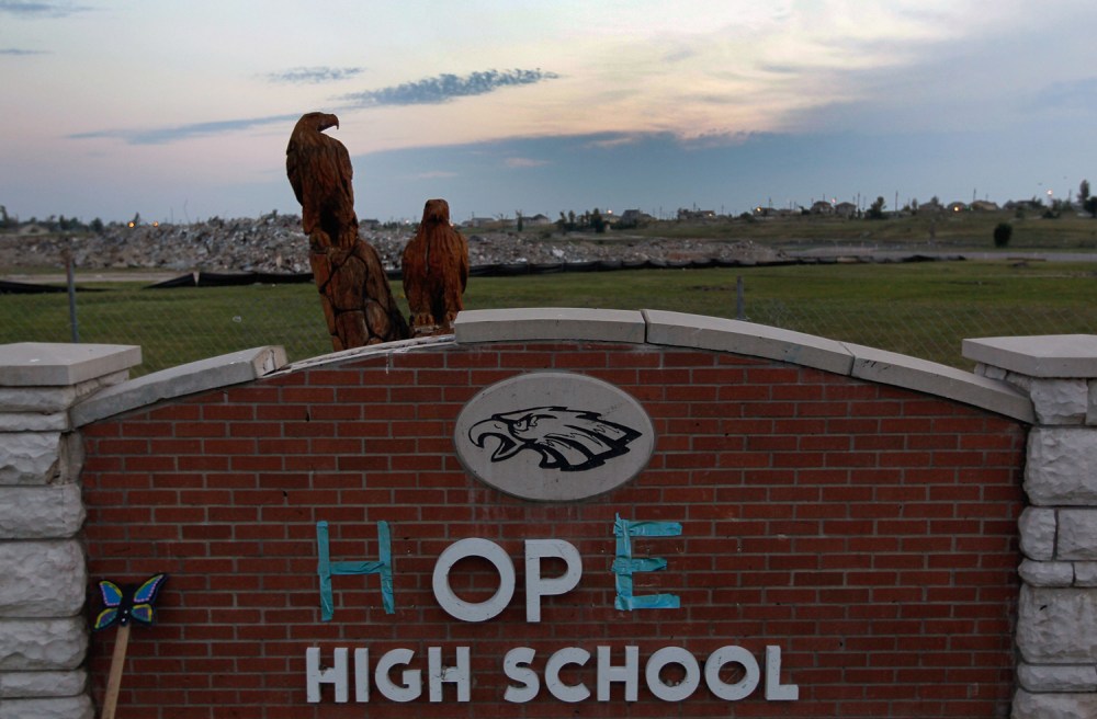 Joplin High School was destroyed in a tornado a year ago Tuesday that claimed 161 residents. President Barack Obama gave the keynote address to the 428 graduating seniors on Monday night.