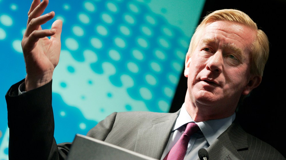 Former Mass. Gov. Bill Weld speaks at Reuters Newsmakers event in N.Y. on April 10, 2006. (Photo by Keith Bedford/Reuters)