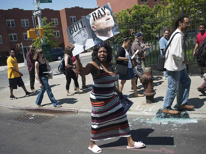 Protesters take part in a rally against the NYPD's stop and frisk policy in the Bronx borough of New York May 13, 2012. (Photo by Keith Bedford/Reuters)